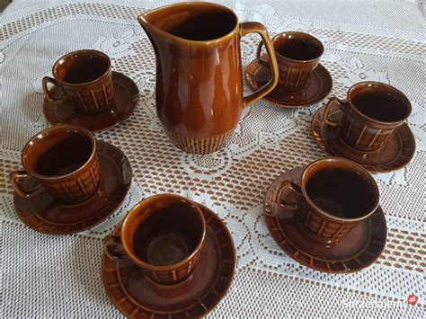 Kubeczki Fili Anki Kamionkowe Vintage Retro Prl Ceramiczne Kielce