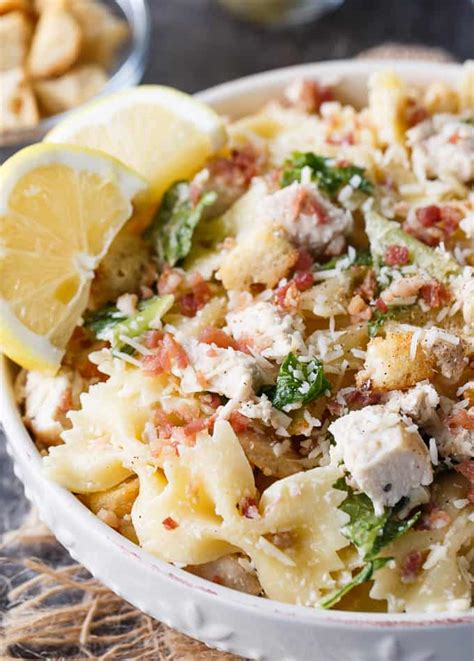 Chicken Caesar Pasta Salad Simply Stacie