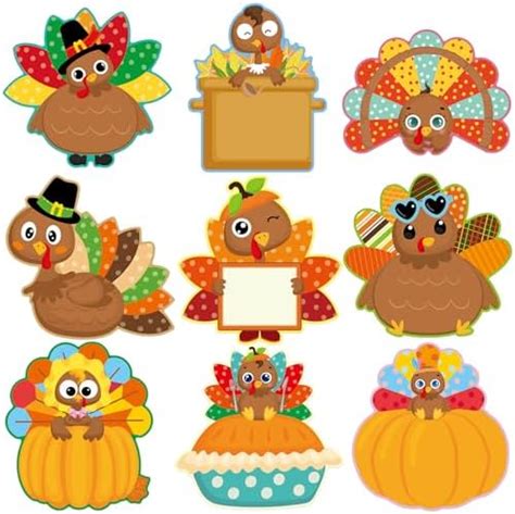 Amazon Joy Bang Thanksgiving Cutouts 50 Pcs Fall Turkey Pumpkin