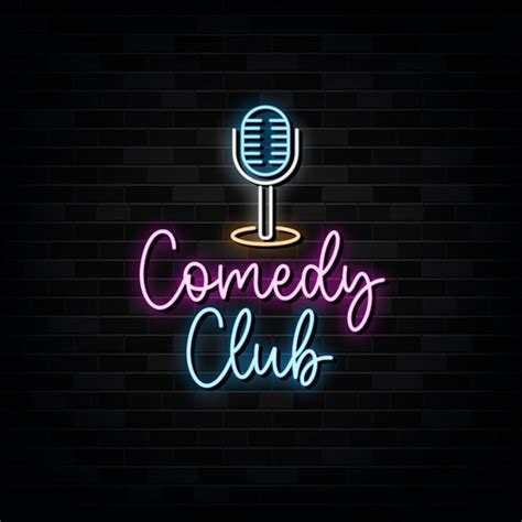 Premium Vector Comedy Club Neon Signs Vector Design Template Neon Style