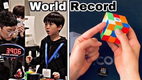 Yiheng Wangs 469s 3x3 Cube World Record Average Youtube