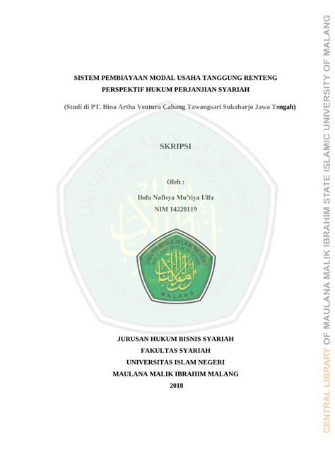 Pdf Skripsi Etheses Uin Malang Ac Idetheses Uin Malang Ac Id