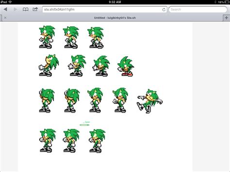 Weegee hedgehog sprite sheet by weegeefan3 on DeviantArt