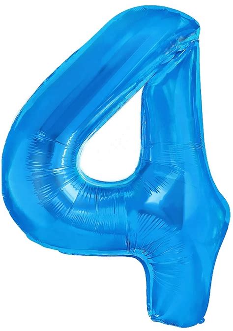 Balon Foliowy Cyfra Cyferka 4 Niebieska 40 Cm 14242239344 Allegro Pl