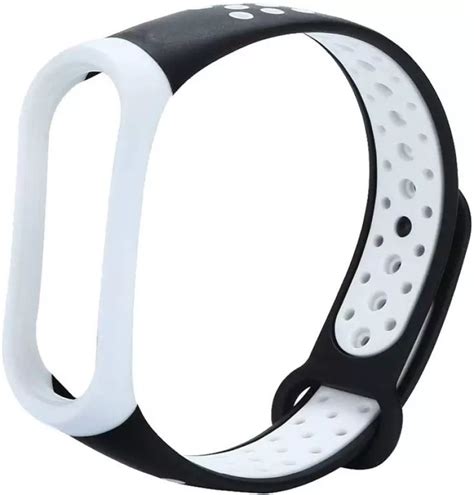 Crysendo Soft Silicone Strap Compatible White Black Air Hole Strap