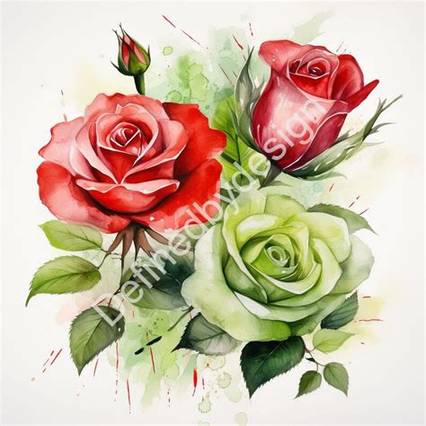 10 Watercolor Paintings of Roses 10 Abstract and Unique - Etsy