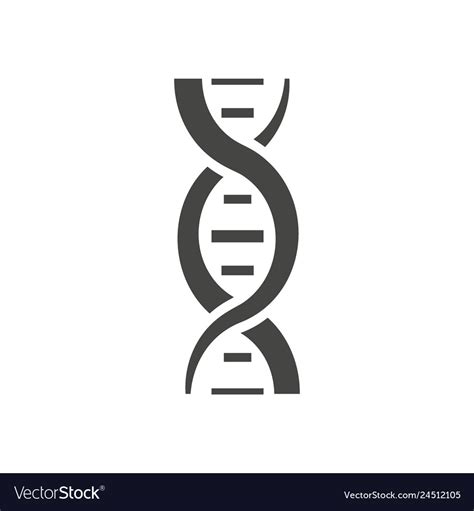 Dna Helix Silhouette Royalty Free Vector Image