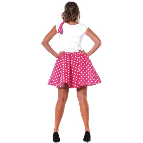 Jupe Rose Pois Pin Up Ann Es Femme Tralala D Guisement Fr