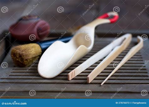 Traditional Chinese Tea Ceremony Accessories Stock Image Image Of