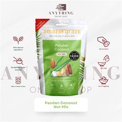 AMAZIN GRAZE Pandan Coconut Nut Mix 100g Shopee Malaysia