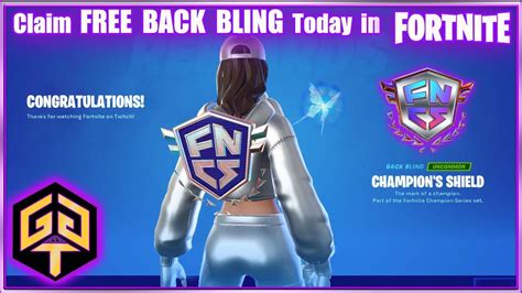 Fortnite New Champion Shield Back Bling Best Fncs Twitch Loot Drop Free Reward In Chapter 3