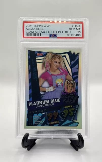 Psa Topps Wwe Slam Attax Alexa Bliss Blu Platino Edizione