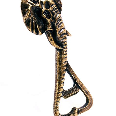Elephant Trunk Brass Bottle Opener Noir Lux Candle Co