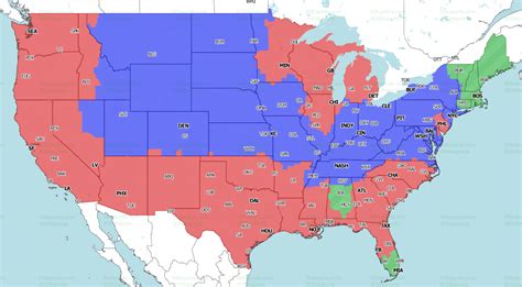 Nfl Week 18 Coverage Map Tv Schedule For Cbs Fox Regional Broadcasts Sporting News