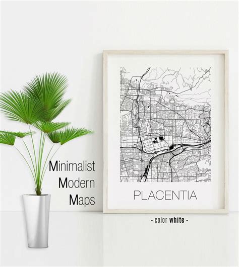 Placentia California Placentia CA Map Placentia Map | Etsy