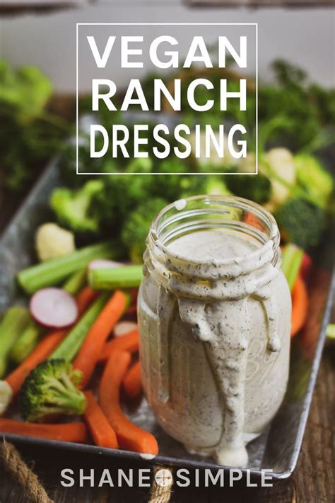 The Easiest Vegan Ranch Dressing Oil Free Recipe Vegan Ranch Dressing Vegan Ranch