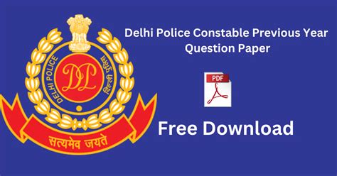 Delhi Police Constable Previous Year Question Paper With Answer Key