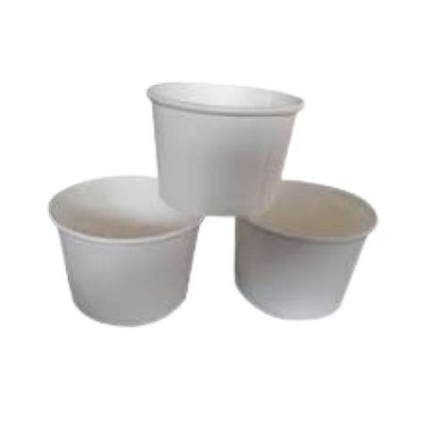 Plain White Eco Friendly Disposable Paper Tea Cups Application Party