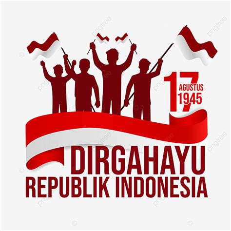 Gambar Salam Dirgahayu Republik Indonesia Dengan Siluet Orang Tapi Ri