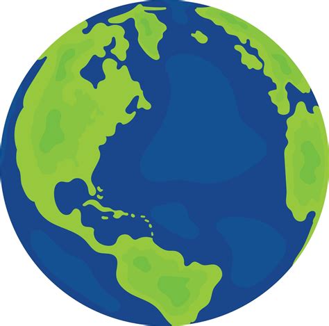 Planet Earth Vector Planet Earth Icon Flat Planet Earth Illustration