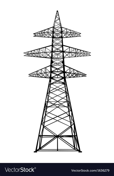 Power Transmission Tower Royalty Free Vector Image