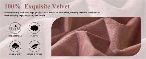 Ivellow Velvet Duvet Cover King Size 3 Pcs Flannel Blush