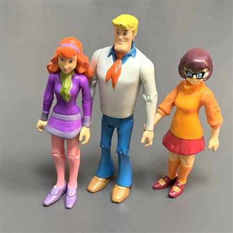 Lot Scooby Doo Mystery Solving Crew Action Figure Set Fred Shaggy Daphne Velma Toys And Hobbies C