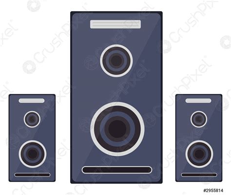 Vector Illustration Of Audio Speakers On White Background Royalty Free