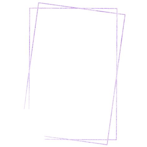 Glittery Purple Rectangle Frame On A Transparent Background 53110639 Png