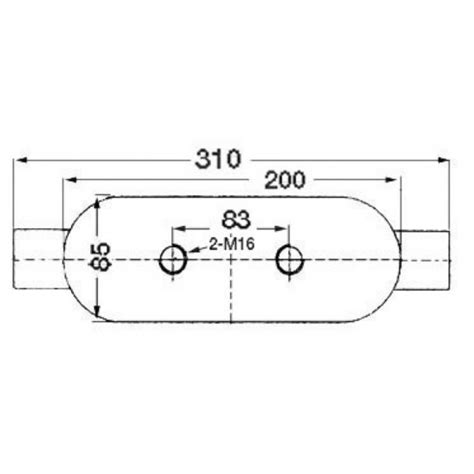 Osculati Taquet Nordik AISI316 Poli Miroir 310 Mm Base Oval OSC 40 137