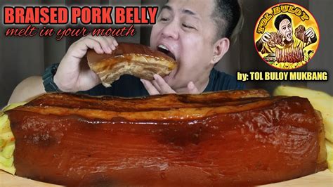 Braised Pork Belly Mukbang Melts In Your Mouth Mukbang Philippines Filipino Mukbanger Youtube