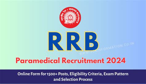 Rrb Paramedical Recruitment Out Online Form For Posts