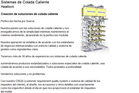 Sistemas De Colada Caliente Kdg Industrial