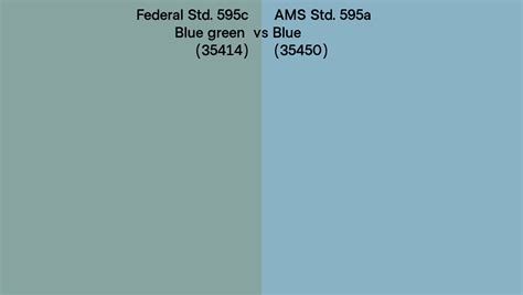 Federal Std 595c Blue Green 35414 Vs Ams Std 595a Blue 35450 Side