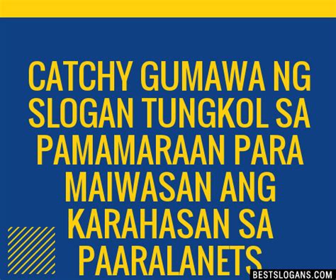 100 Catchy Gumawa Ng Tungkol Sa Pamamaraan Para Maiwasan Ang Karahasan