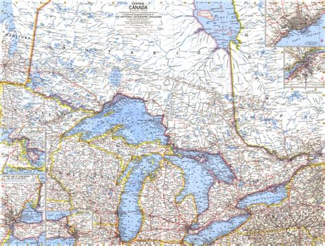 Central Canada 1963 Map by National Geographic | Avenza Maps