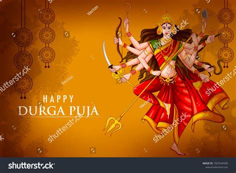 Happy Durga Puja Festival India Holiday Stock Vector Royalty Free 1507544339 Shutterstock