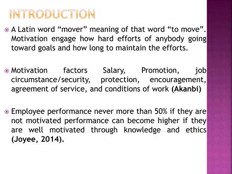 The Impact Of Motivation On Employee Performance In Shaheen Air