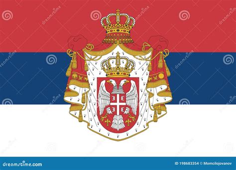 Flag of Serbia from 1882 To 1918 Stock Vector - Illustration of 2004 ...