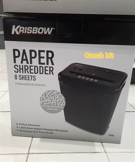 Krisbow Mesin Penghancur Pemotong Kertas S340 Papper Shredder Krisbow