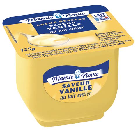 MAMIE NOVA CRÈME DESSERT SAVEUR VANILLE AU LAIT ENTIER 4x125g Andros