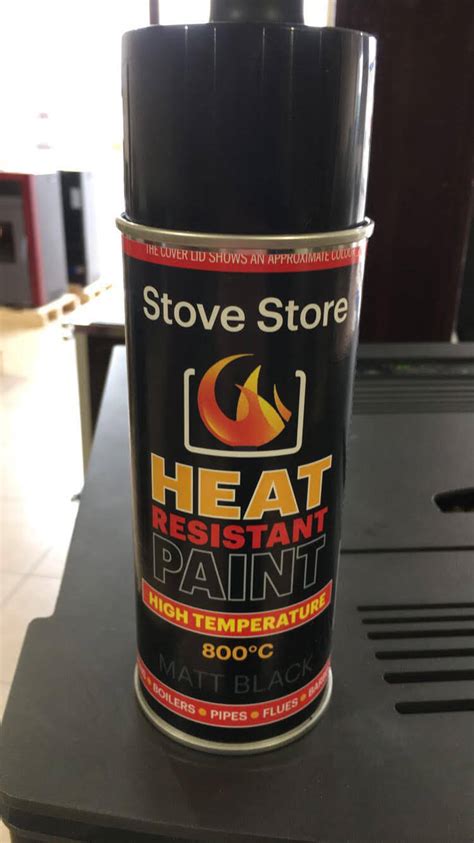 Matt Black Heat Resistant Paint 400ml - The Stove Store