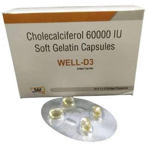 Welltrack Cholecalciferol 60000 I U Soft Gelatin Capsules At Rs 900