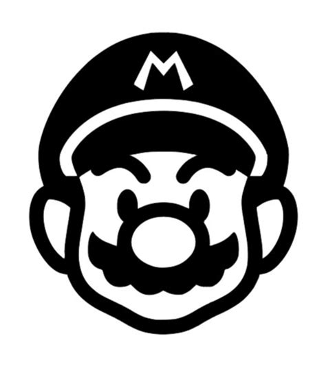 Mario Face Svg For Craft Machines Cricut Cameo Silhouette Etsy Uk