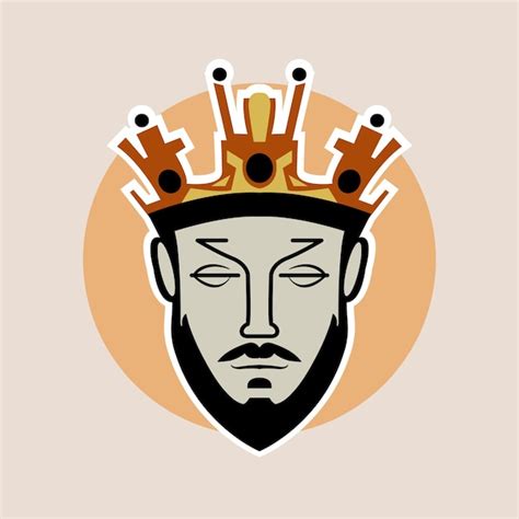 Premium Vector A Man With A Crown On His Head