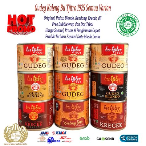 Jual PROMO GUDEG KALENG BU TJITRO ALL VARIAN Ll SAMBAL KRECEK Ll KRECEK