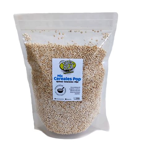 Mix Cereales Pop Quinoa Amaranto Mijo 100 Gr Sano Y Vital Alimentos