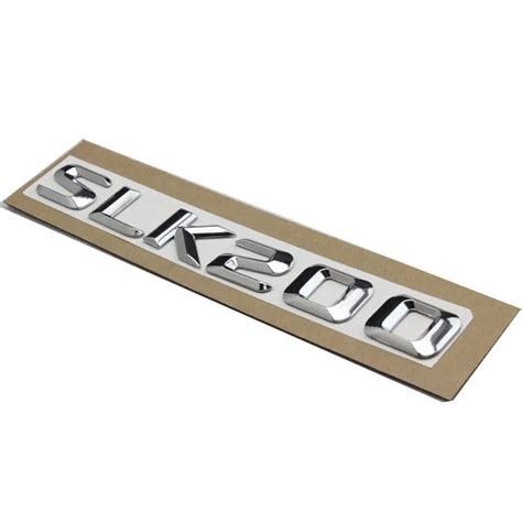 Set New Silvery Trunk Rear Emblem Chrome Letters Slk Slk For