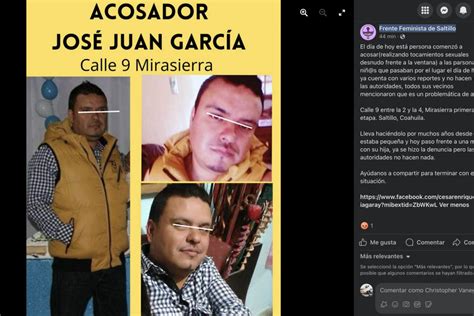 Denuncia En Redes Sociales Frente Feminista Saltillo A Presunto