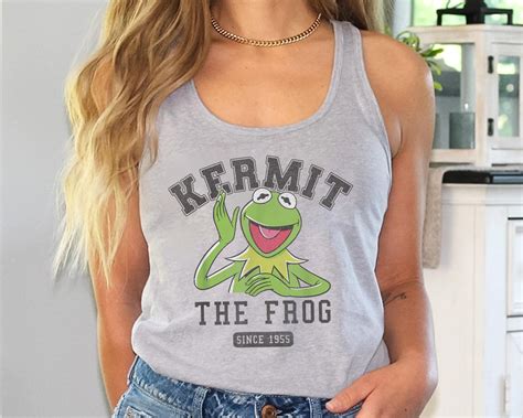 The Muppets Kermit The Frog Since 1955 Collegiate Tee Funny Etsy